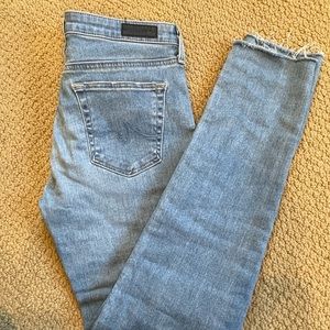 High waisted AG jeans light wash
